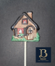 244 Gingerbread House Chocolate or Hard Candy Lollipop Mold